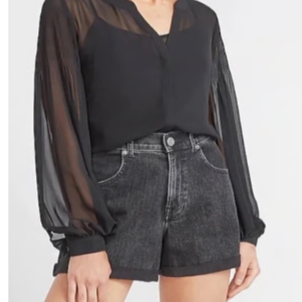 Express Shortie Super High Rise Mom Shorts